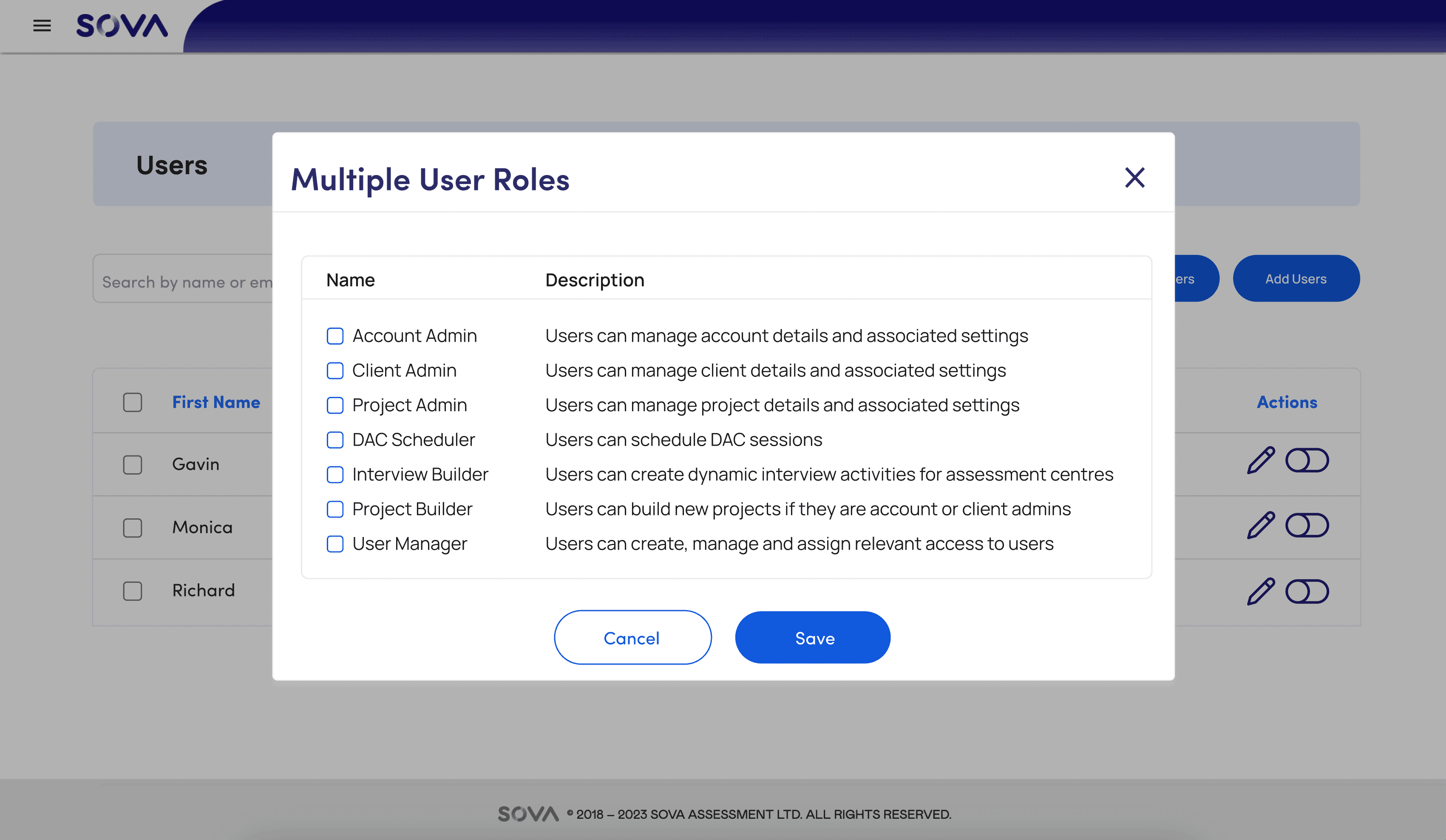 Manage user permissions